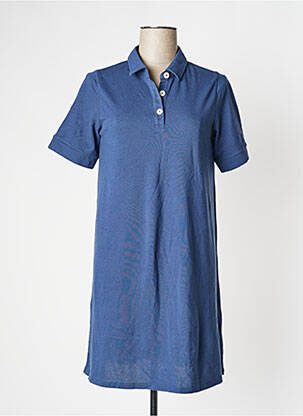 Rochie midi mâneci scurte mâneci scurte albastru MUS & BOMBON femeie