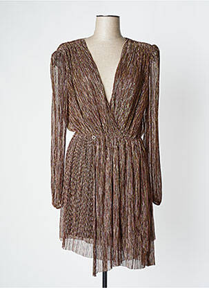 Rochie midi mâneci lungi mâneci lungi maro RELISH femeie