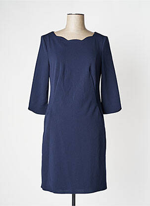 Rochie midi mâneci 3/4 mâneci 3/4 albastru S.OLIVER femeie