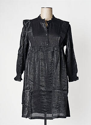 Rochie scurtă croială evazată mâneci lungi negru ORFEO femeie