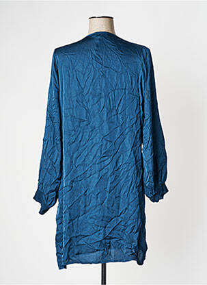 Rochie midi croială fluidă mâneci lungi albastru PAKO LITTO femeie