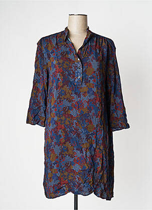 Rochie midi imprimeu floral mâneci lungi albastru HARRIS WILSON femeie