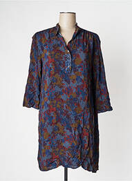 Rochie midi croială fluidă mâneci lungi albastru HARRIS WILSON femme