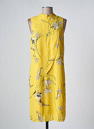 Rochie midi imprimeu floral fără mâneci galben S.OLIVER femeie