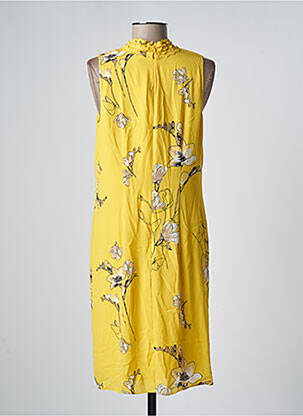 Rochie midi imprimeu floral fără mâneci galben S.OLIVER femeie