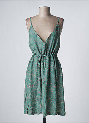 Rochie midi imprimeu floral bretele subțiri verde PAKO LITTO femeie