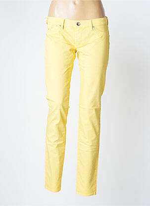 Pantalon slim talie joasă talie joasă galben GAS femeie