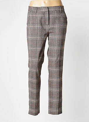 Pantalon slim țesătură poplin mărime normală maro COPENHAGEN femeie