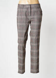 Pantalon slim țesătură poplin mărime normală maro COPENHAGEN femme