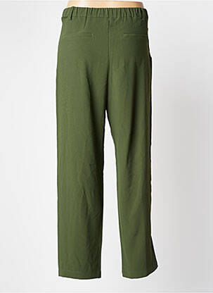 Pantalon drept țesătură poplin mărime normală verde ORFEO femeie