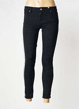 Pantalon slim elasticitate mărime normală negru LETIZ MODA femeie