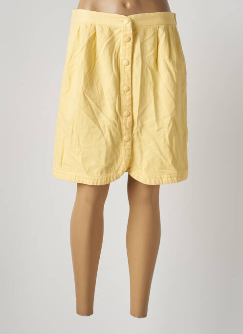 Fustă midi talie înaltă galben DES PETITS HAUTS femme