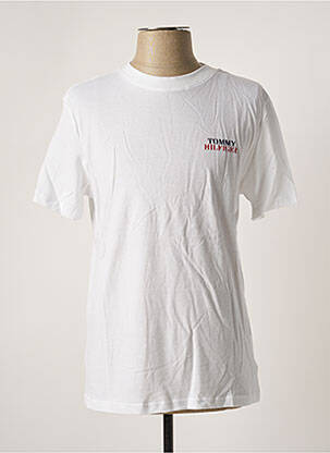 Tricou broderie mâneci scurte alb TOMMY HILFIGER bărbat