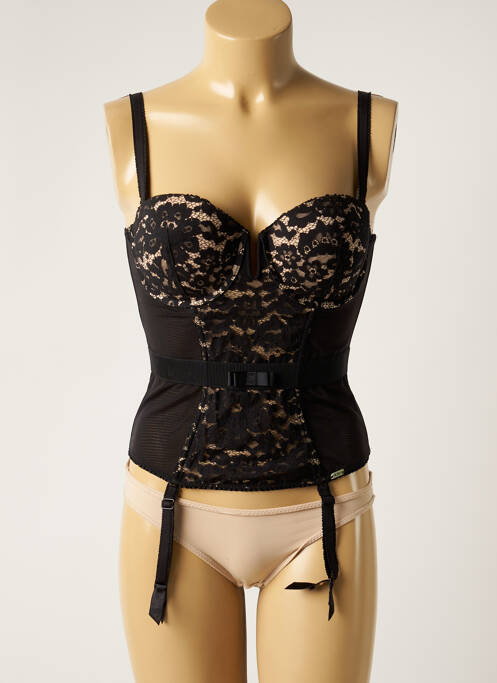 Corset/Jartieră negru ROSY femeie