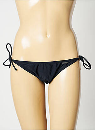 Chiloți de baie efect material satinat bikini negru SUN PROJECT femeie