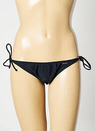 Chiloți de baie efect material satinat bikini negru SUN PROJECT femeie