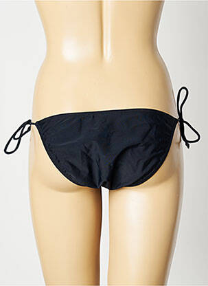 Chiloți de baie efect material satinat bikini negru SUN PROJECT femeie