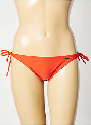 Chiloți de baie efect material satinat bikini portocalie SUN PROJECT femeie