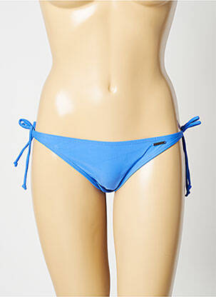 Chiloți de baie efect material satinat bikini albastru SUN PROJECT femeie