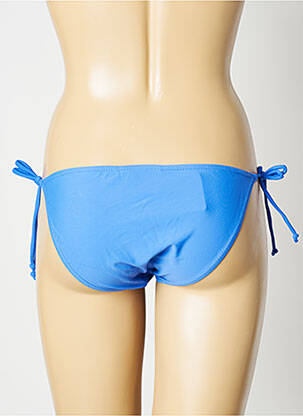 Chiloți de baie efect material satinat bikini albastru SUN PROJECT femeie