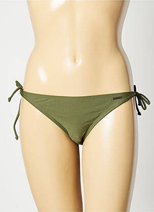 Chiloți de baie efect material satinat bikini verde SUN PROJECT femeie