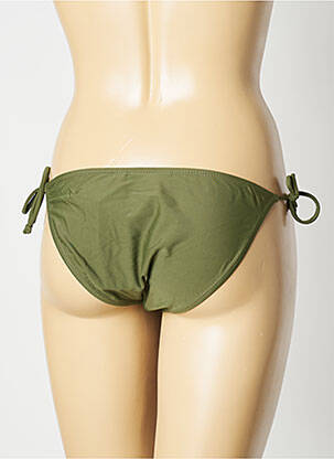 Chiloți de baie efect material satinat bikini verde SUN PROJECT femeie