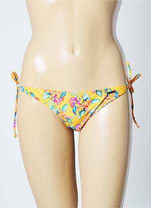 Chiloți de baie imprimeu floral bikini galben SUN PROJECT femeie
