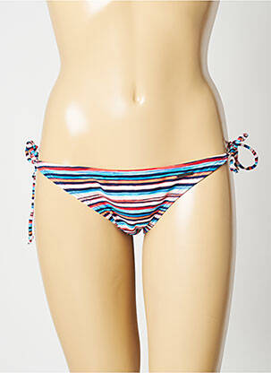Chiloți de baie efect material satinat bikini albastru SUN PROJECT femeie