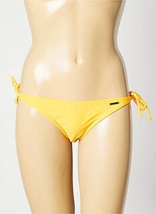 Chiloți de baie efect material satinat bikini galben SUN PROJECT femeie