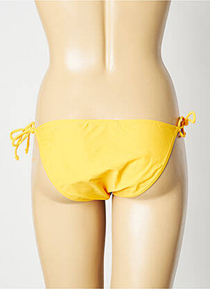 Chiloți de baie efect material satinat bikini galben SUN PROJECT femeie