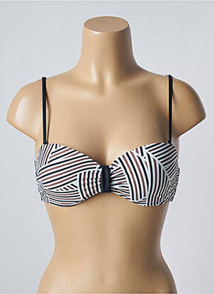 Sutien de costum de baie elasticitate top sutien modelat alb SUN PROJECT femeie