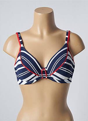 Sutien de costum de baie elasticitate sutien cupe întregi cu decolteu înalt albastru PRIMADONNA femeie