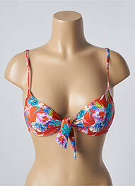 Sutien de costum de baie elasticitate top sutien push-up portocaliu SUN PROJECT femeie