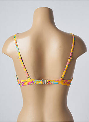 Sutien de costum de baie elasticitate top sutien push-up galben SUN PROJECT femeie