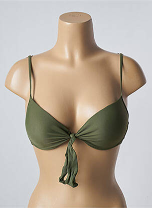 Sutien de costum de baie elasticitate top sutien push-up verde SUN PROJECT femeie