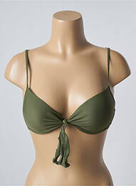 Sutien de costum de baie elasticitate top sutien push-up verde SUN PROJECT femeie