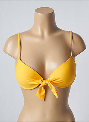 Sutien de costum de baie elasticitate top sutien push-up galben SUN PROJECT femeie