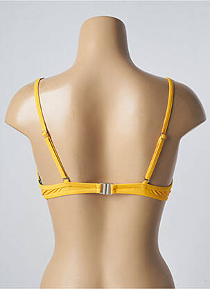 Sutien de costum de baie elasticitate top sutien push-up galben SUN PROJECT femeie