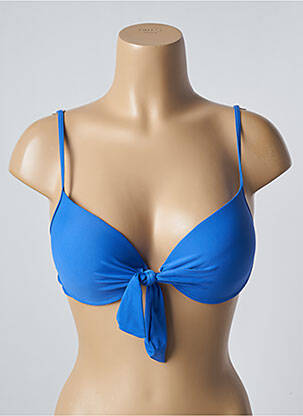 Sutien de costum de baie elasticitate top sutien push-up albastru SUN PROJECT femeie