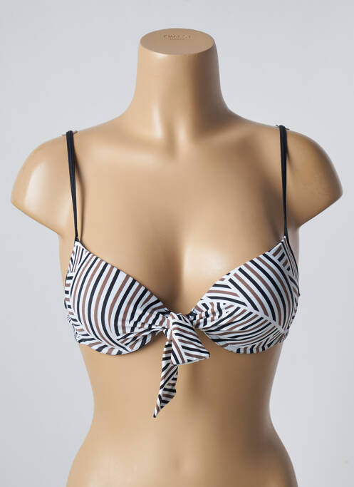 Sutien de costum de baie elasticitate top sutien push-up negru SUN PROJECT femme