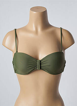 Sutien de costum de baie elasticitate sutien balconet cu decolteu înalt verde SUN PROJECT femeie