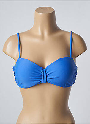 Sutien de costum de baie elasticitate sutien balconet cu decolteu înalt albastru SUN PROJECT femeie