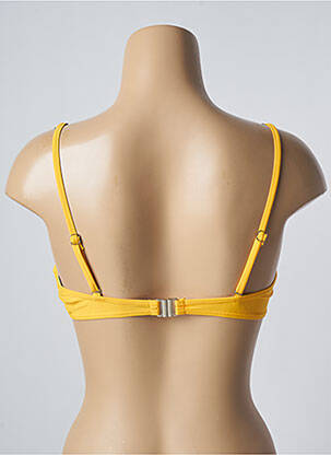 Sutien de costum de baie elasticitate sutien balconet cu decolteu înalt galben SUN PROJECT femeie