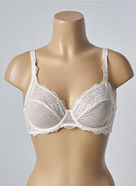 Sutien efect material satinat sutien cupe întregi cu decolteu înalt roz SIMONE PERELE femme