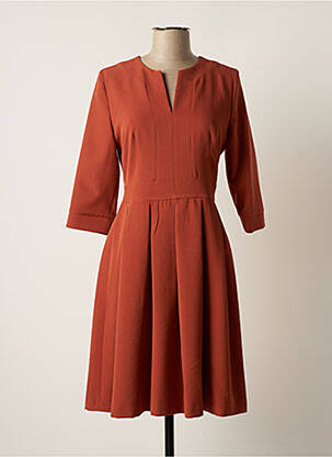 Rochie midi portocaliu COTTONADE femeie