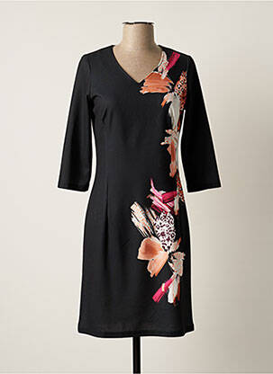 Rochie scurtă mâneci 3/4 mâneci 3/4 negru GUY DUBOUIS femeie