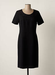 Rochie midi țesătură crep mâneci scurte negru GEVANA femeie