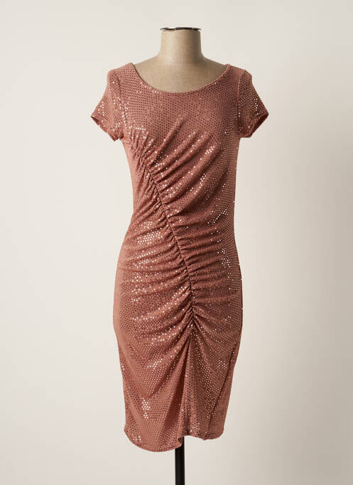 Rochie midi mâneci scurte mâneci scurte roz FILLES A SUIVRE femme