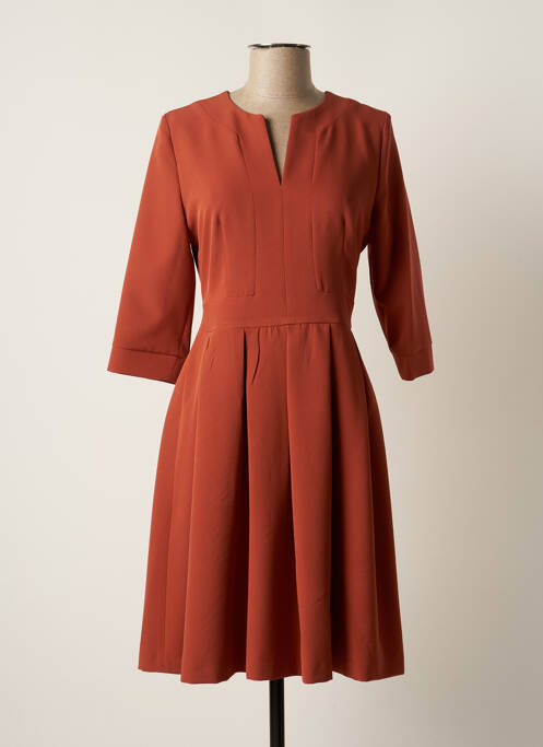 Rochie midi portocaliu COTTONADE femeie