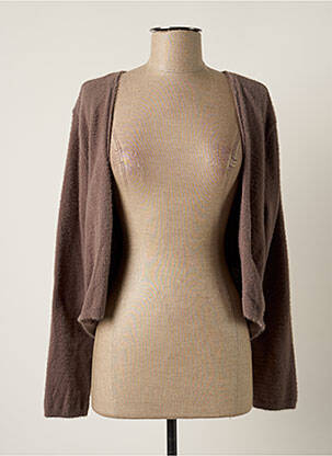 Vestă cu mâneci lungi maro GRIFFON femeie